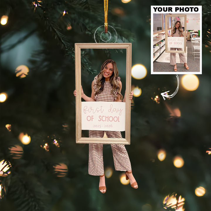 Teaching Heart - Personalized Photo Mica Ornament - Christmas Gift For Teachers