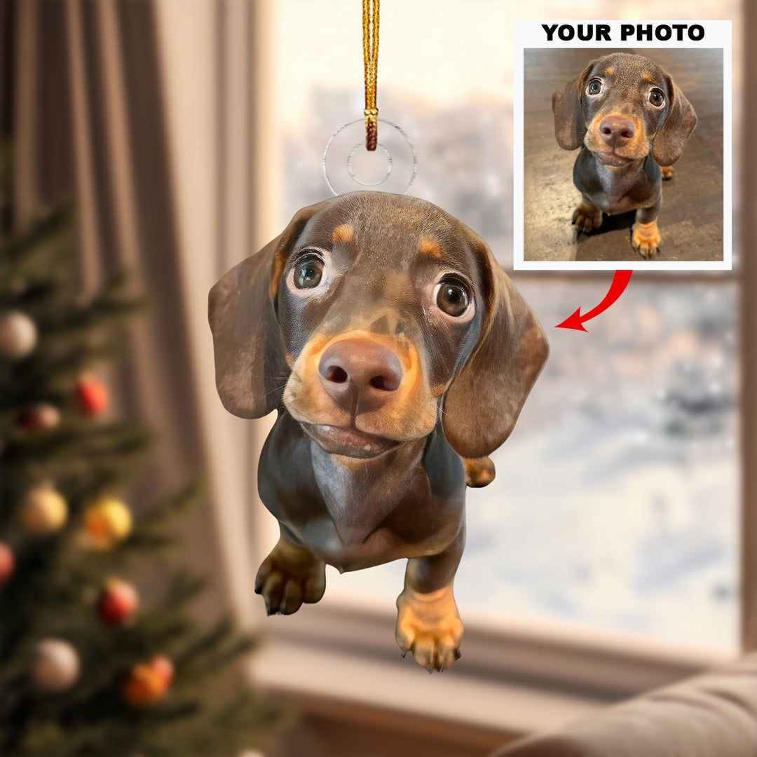 My Little Doxie Joy - Personalized Photo Mica Ornament - Christmas Gift For Dog Lover, Dog Mom, Dog Dad