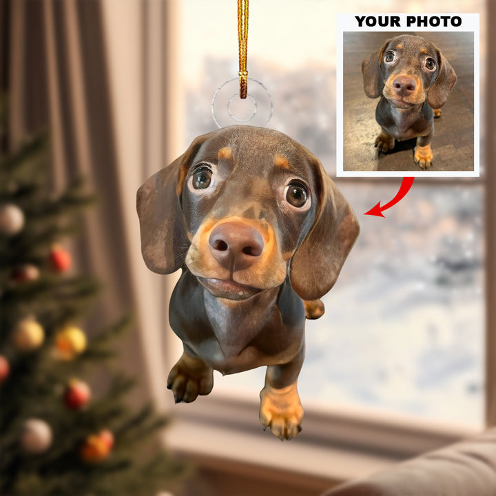 My Little Doxie Joy - Personalized Photo Mica Ornament - Christmas Gift For Dog Lover, Dog Mom, Dog Dad