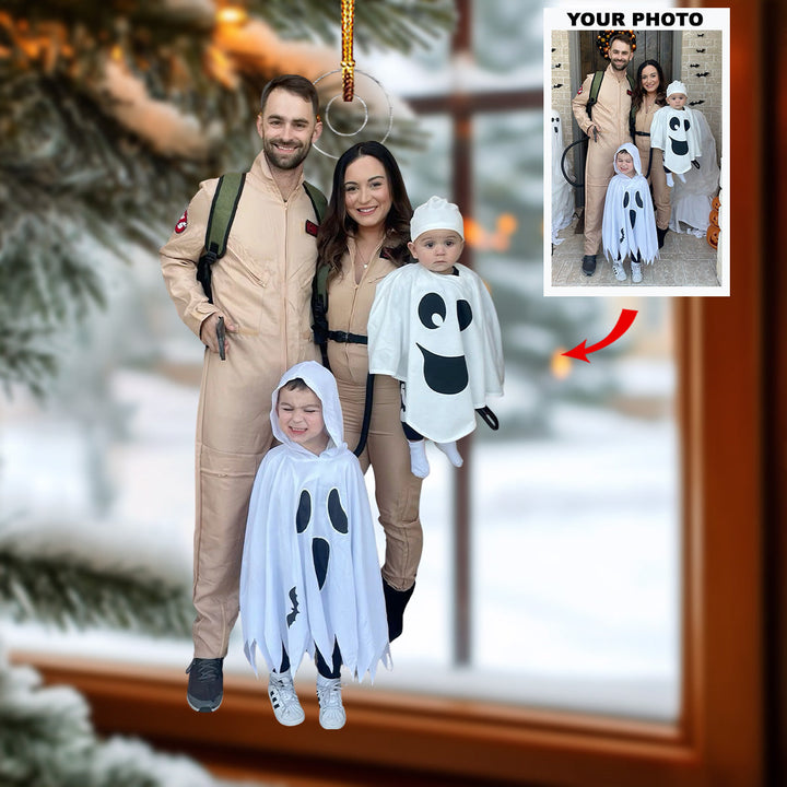 Forever Connected - Personalized Photo Mica Ornament - Christmas Gift For Grandma, Grandpa, Family Members