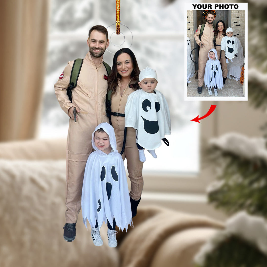 Forever Connected - Personalized Photo Mica Ornament - Christmas Gift For Grandma, Grandpa, Family Members