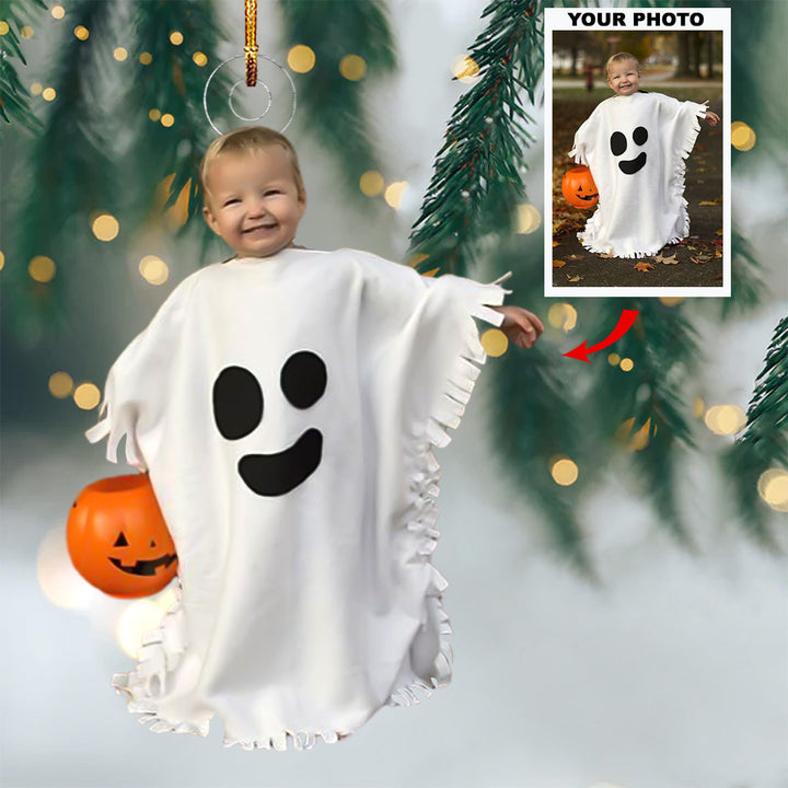 Precious Moments - Personalized Photo Mica Ornament - Christmas Gift For Grandma, Grandpa, Family Members