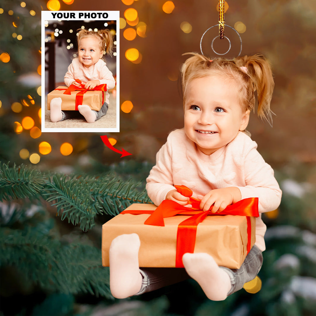 Baby Joy - Personalized Photo Mica Ornament - Gift For Baby, Family Members