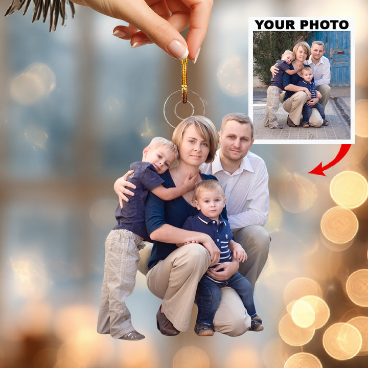 Beautiful Moment - Personalized Photo Mica Ornament - Christmas Gift For Family Members