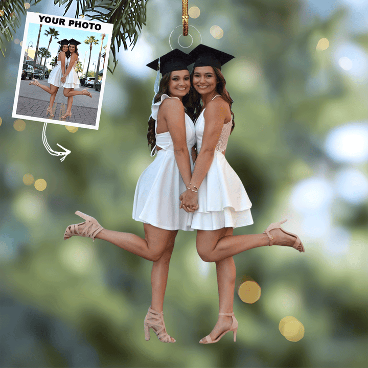 Graduate Glory - Personalized Photo Mica Ornament - Christmas Gifts For Bestie, Sister
