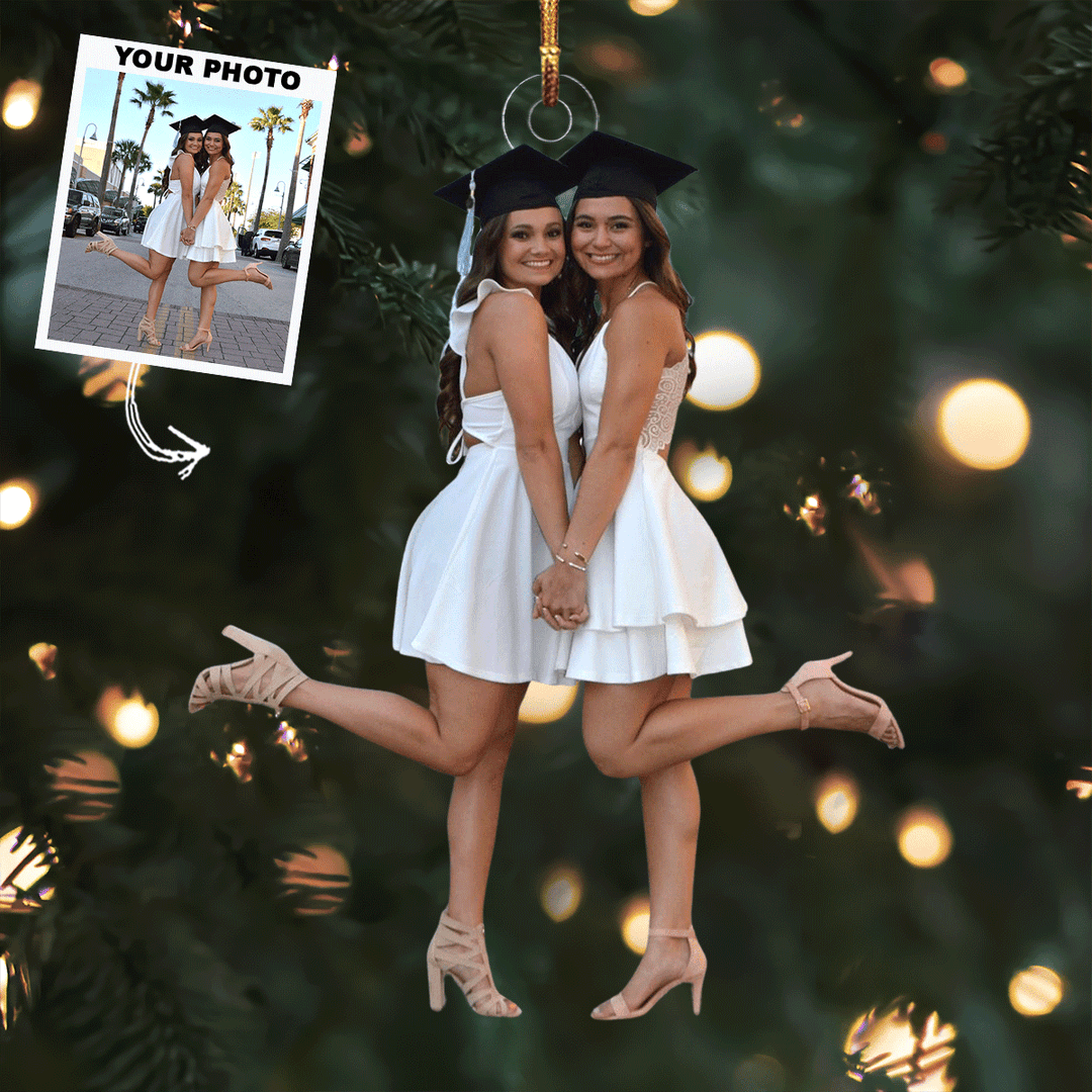 Graduate Glory - Personalized Photo Mica Ornament - Christmas Gifts For Bestie, Sister