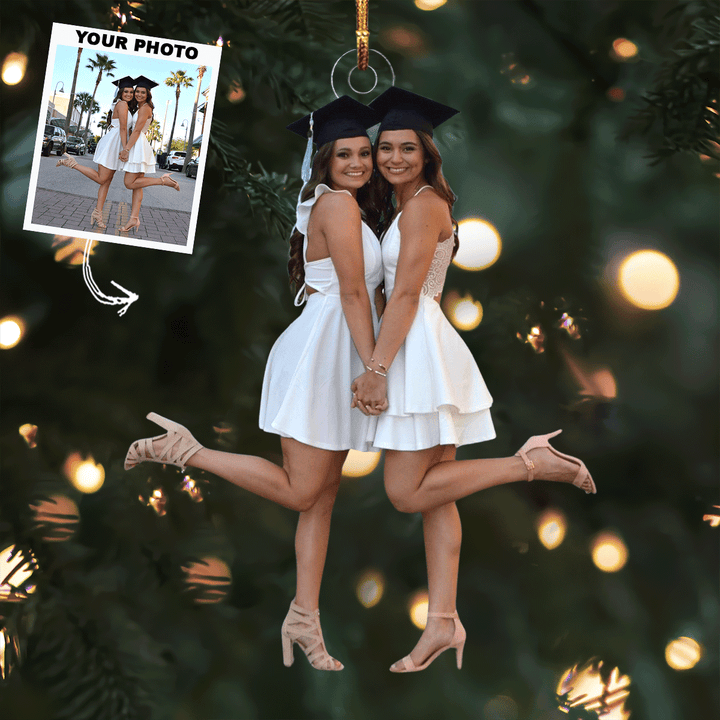 Graduate Glory - Personalized Photo Mica Ornament - Christmas Gifts For Bestie, Sister