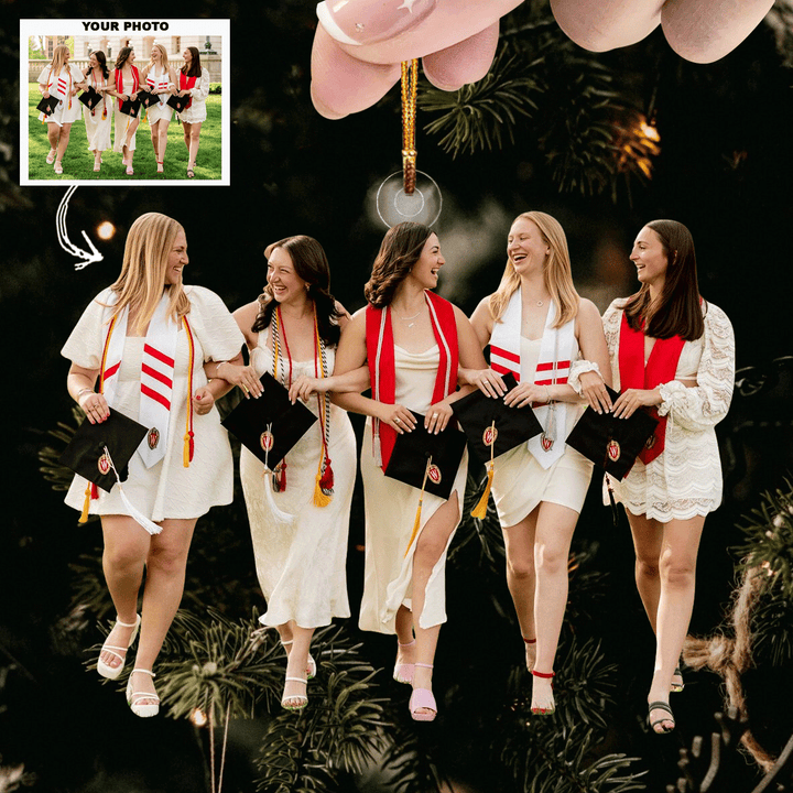 2024 Graduation Day Joy - Personalized Photo Mica Ornament - Christmas Gifts For Bestie, Sister