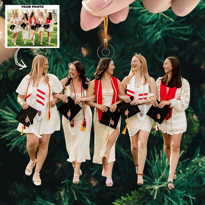 2024 Graduation Day Joy - Personalized Photo Mica Ornament - Christmas Gifts For Bestie, Sister