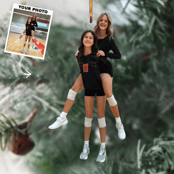 Merry Match Point - Personalized Photo Mica Ornament - Christmas Gift For Sports Lovers, Family Members