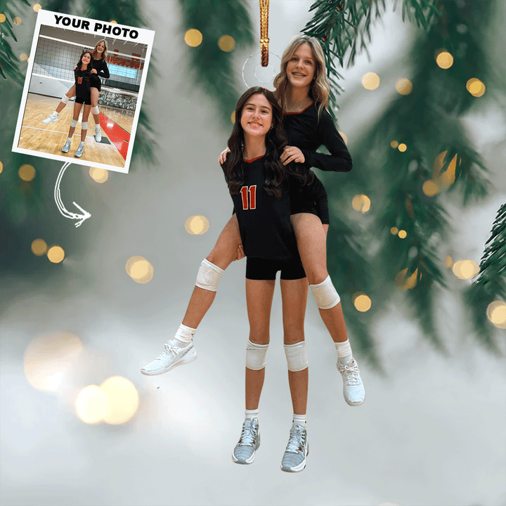 Merry Match Point - Personalized Photo Mica Ornament - Christmas Gift For Sports Lovers, Family Members