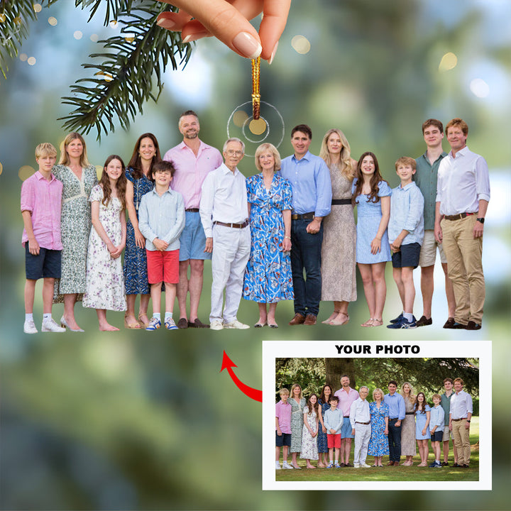 Bonded Love - Personalized Photo Mica Ornament - Christmas Gift For Family Members