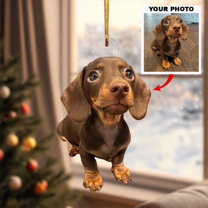Dachshund Lovers - Personalized Photo Mica Ornament - Christmas Gift For Dog Lover, Dog Mom, Dog Dad