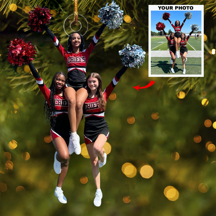 Spirit Squad - Personalized Photo Mica Ornament - Gift For Friend Lover, Family Member