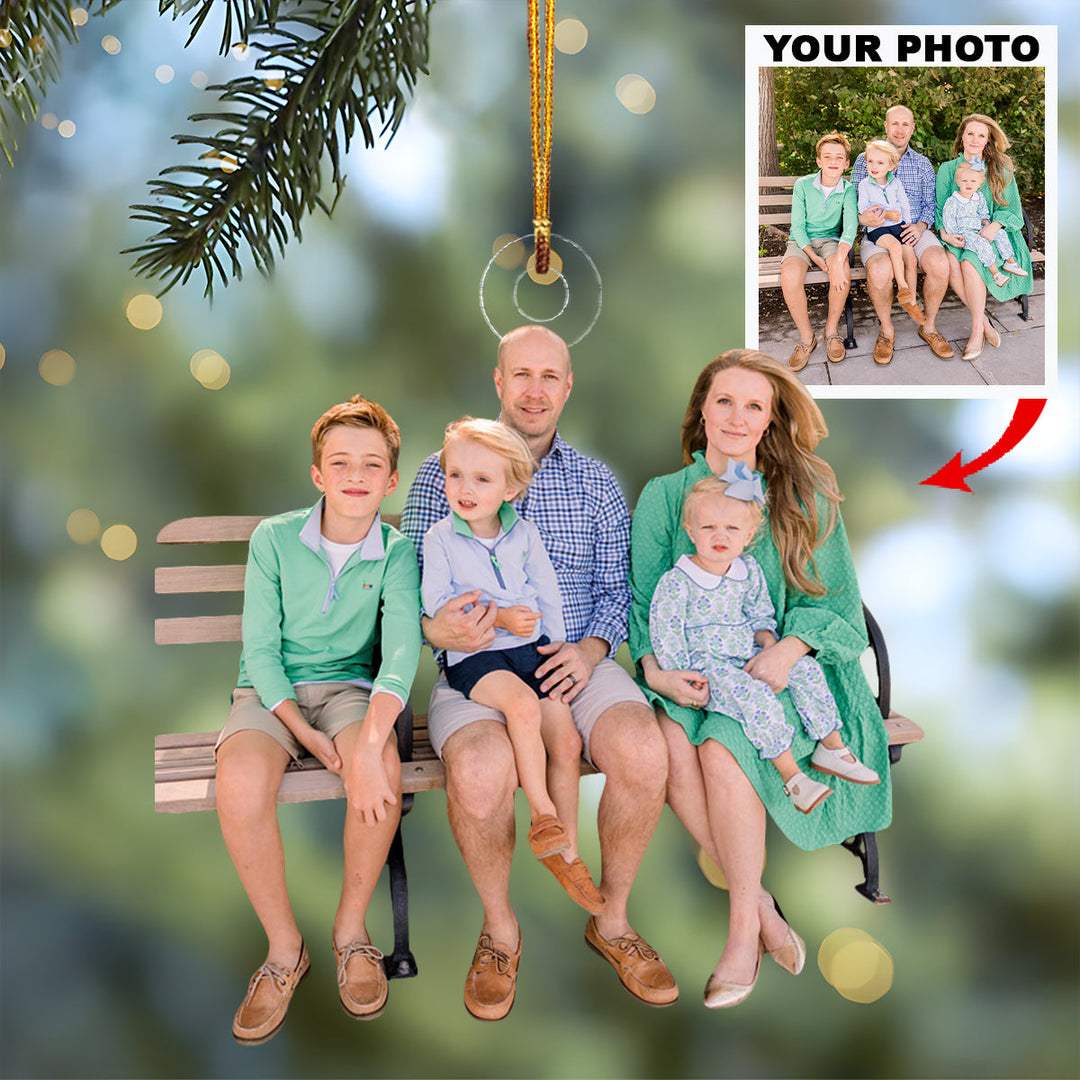 Heartfelt Joy - Personalized Photo Mica Ornament - Christmas Gift For Family Members