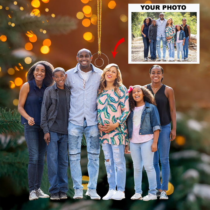 Outdoor Smiles - Personalized Photo Mica Ornament - Gift For Family, Family Members