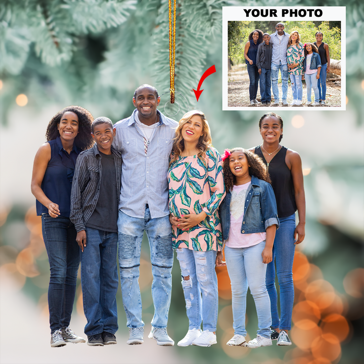 Outdoor Smiles - Personalized Photo Mica Ornament - Gift For Family, Family Members