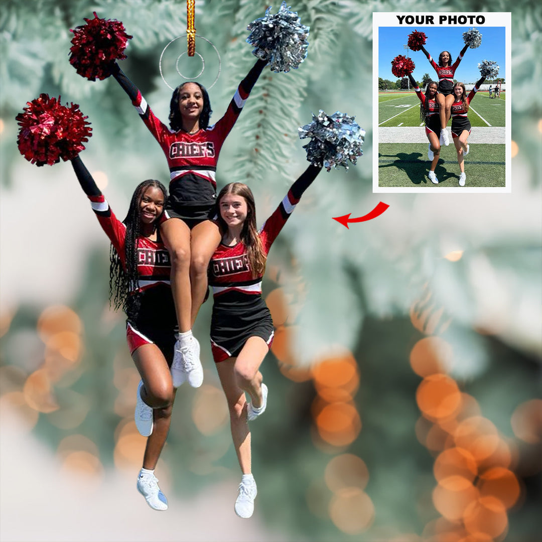 Spirit Squad - Personalized Photo Mica Ornament - Gift For Friend Lover, Family Member