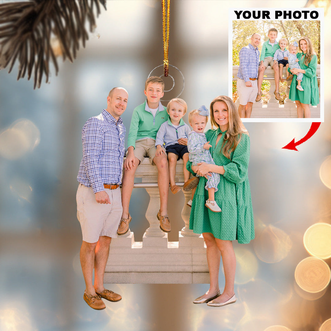Heartfelt Joy - Personalized Photo Mica Ornament - Christmas Gift For Family Members