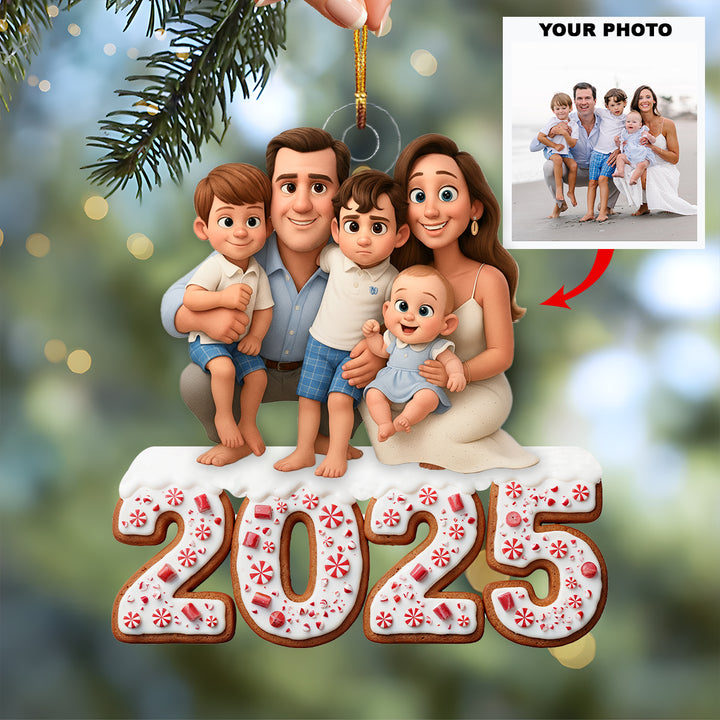 Sweetest Taste of Love - Personalized Photo Mica Ornament - Christmas Gift For Family Members UPL0LDH012