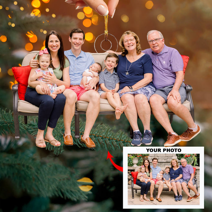 Always Near - Personalized Photo Mica Ornament - Christmas Gift For Family Members