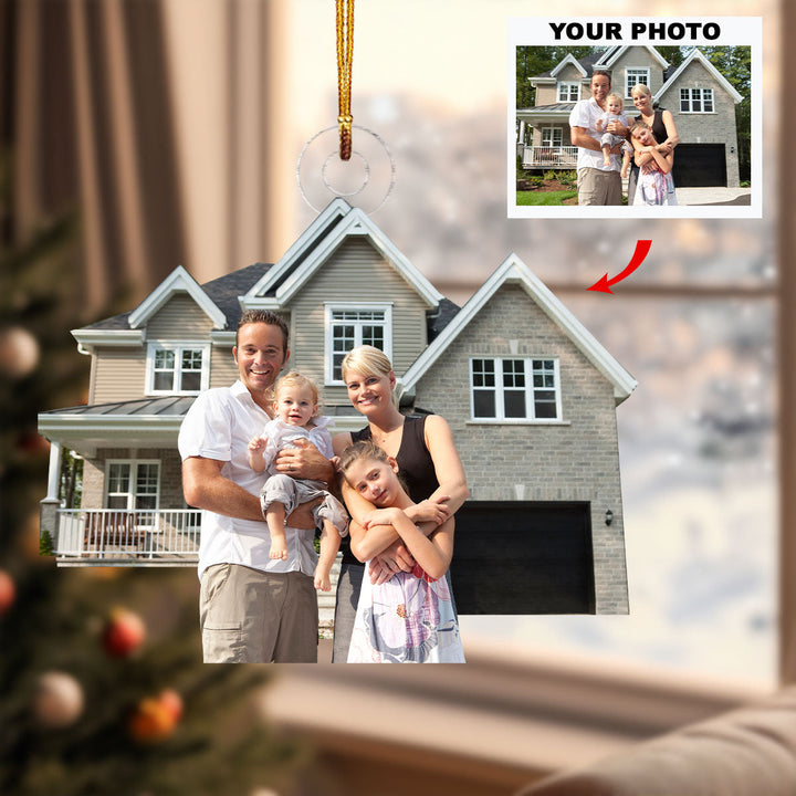 Building Our Future - Personalized Photo Mica Ornament - Christmas Gift For Family Members, Wedding Couple, Wife, Husband