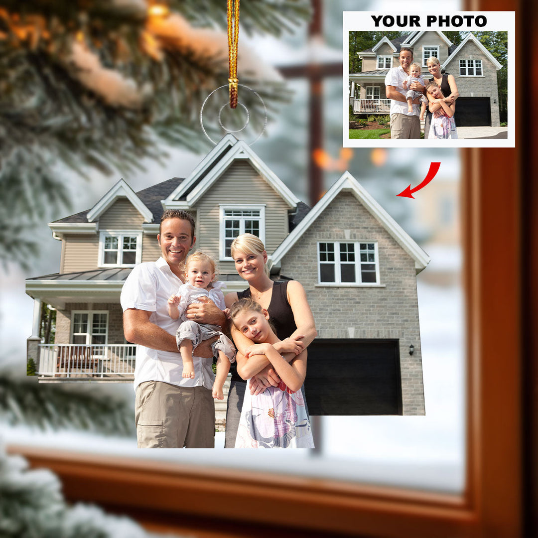 Building Our Future - Personalized Photo Mica Ornament - Christmas Gift For Family Members, Wedding Couple, Wife, Husband