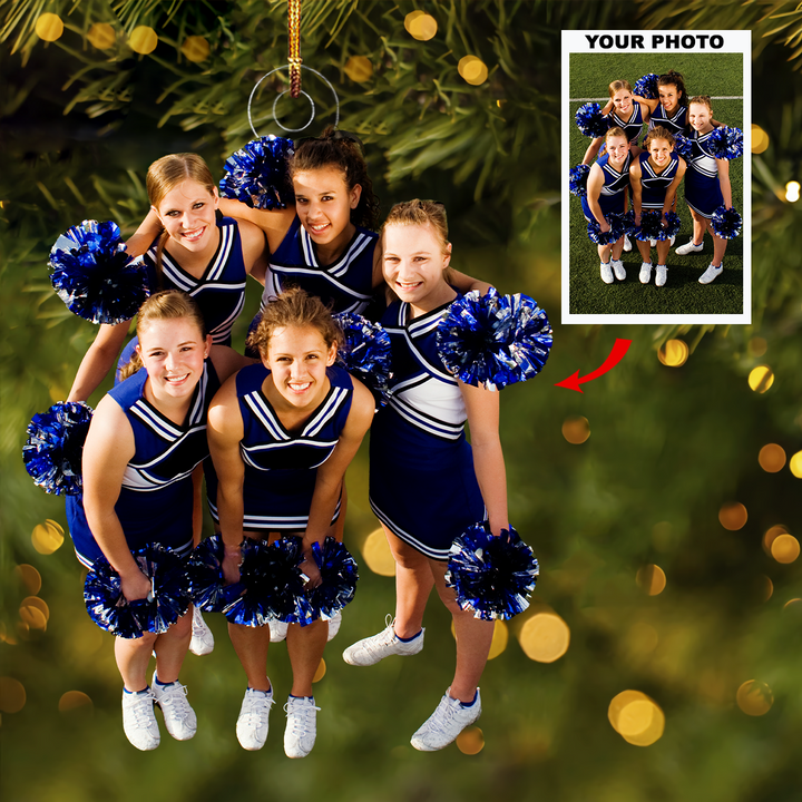 Cheer Force - Personalized Photo Mica Ornament - Gift For Cheerleader, Friends