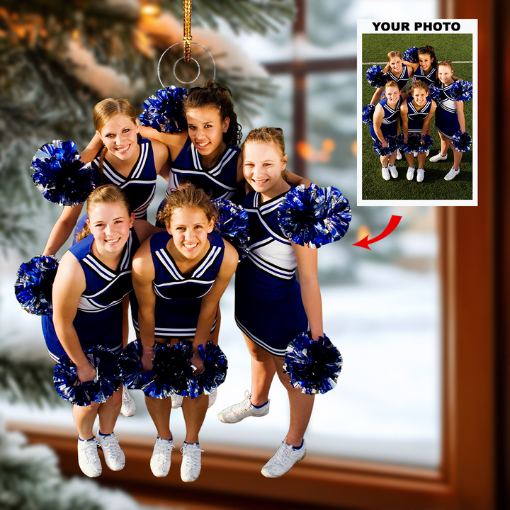Cheer Force - Personalized Photo Mica Ornament - Gift For Cheerleader, Friends