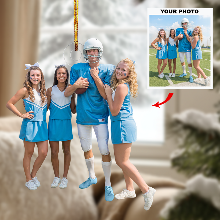 Team Spirit - Personalized Photo Mica Ornament - Gift For Friends
