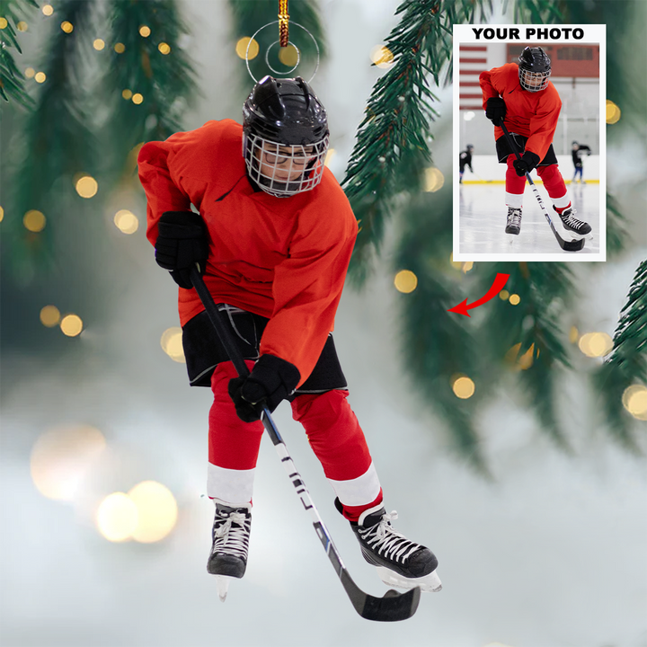 Rink Master - Personalized Photo Mica Ornament - Gift For Ice Hockey Players, Ice Hockey Lovers, Family Members