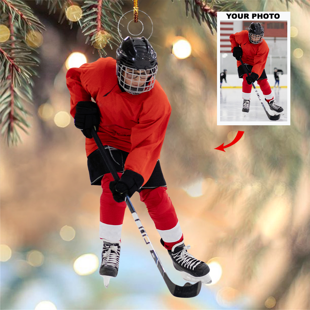 Rink Master - Personalized Photo Mica Ornament - Gift For Ice Hockey Players, Ice Hockey Lovers, Family Members