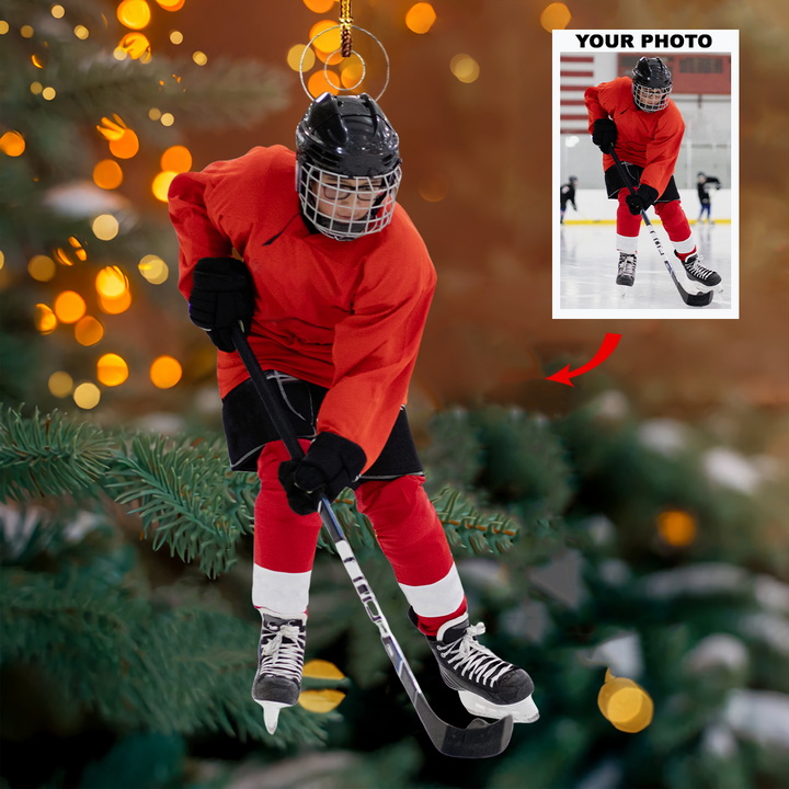 Rink Master - Personalized Photo Mica Ornament - Gift For Ice Hockey Players, Ice Hockey Lovers, Family Members