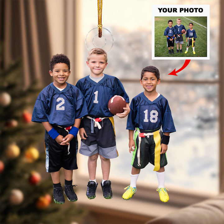 Future Football Stars - Personalized Photo Mica Ornament - Christmas Gift For Sport Lovers, Soccer Lovers