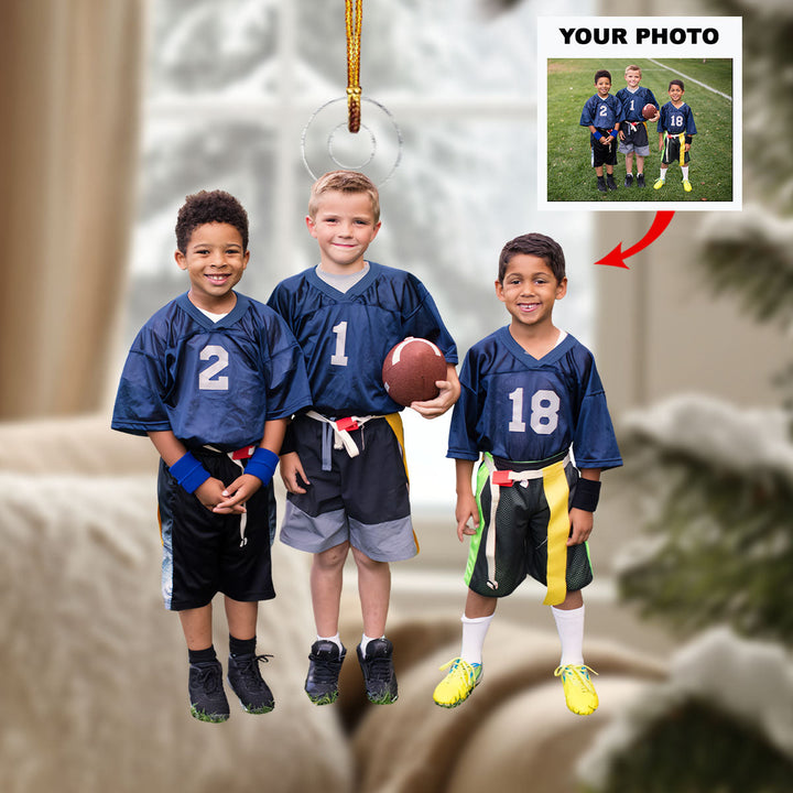 Future Football Stars - Personalized Photo Mica Ornament - Christmas Gift For Sport Lovers, Soccer Lovers