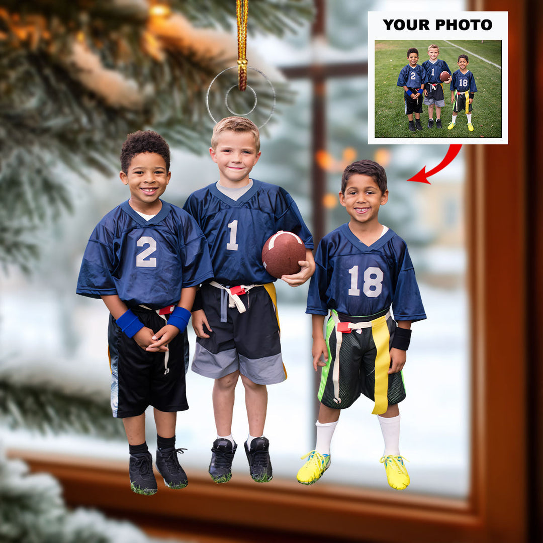 Future Football Stars - Personalized Photo Mica Ornament - Christmas Gift For Sport Lovers, Soccer Lovers