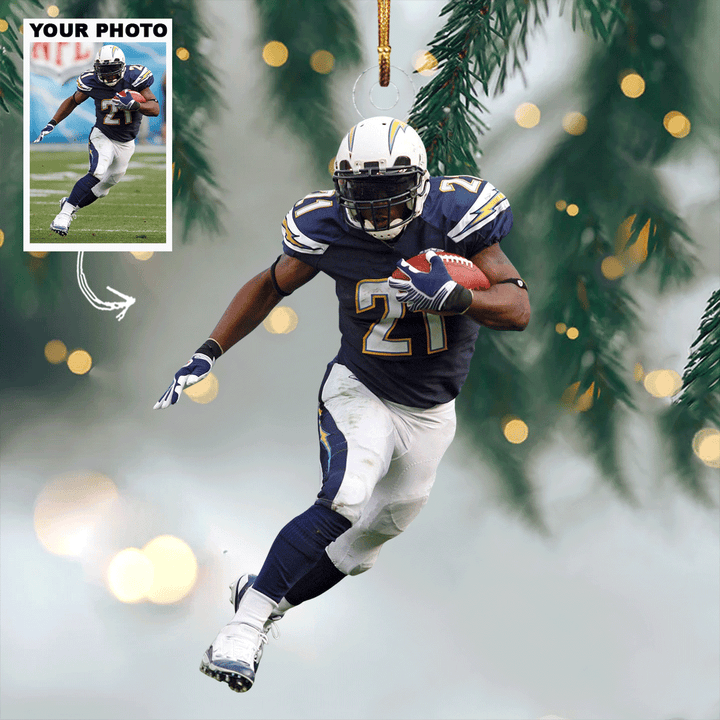 Every Yard Counts - Personalized Photo Mica Ornament - Christmas Gift For Football Lover