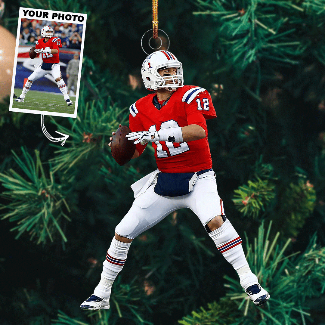 Leave It All On The Field - Personalized Photo Mica Ornament - Christmas Gift For Football Lover
