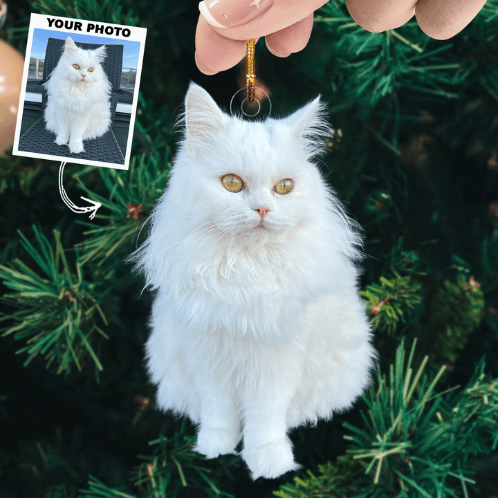 Jingle Paws - Personalized Photo Mica Ornament - Christmas Gift For Pet Lovers, Dog Lovers, Cat Lovers