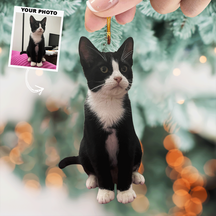 Meowy Christmas - Personalized Photo Mica Ornament - Christmas Gift For Pet Lovers, Dog Lovers, Cat Lovers
