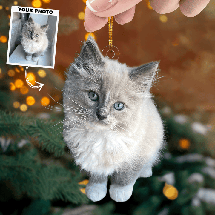Purrfect Holiday - Personalized Photo Mica Ornament - Christmas Gift For Pet Lovers, Dog Lovers, Cat Lovers
