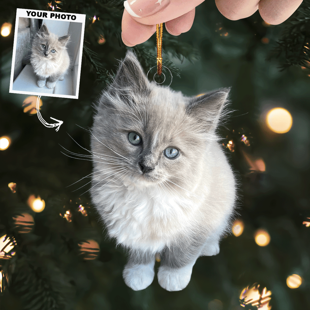 Purrfect Holiday - Personalized Photo Mica Ornament - Christmas Gift For Pet Lovers, Dog Lovers, Cat Lovers