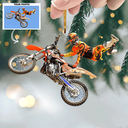 Adrenaline Rush - Personalized Photo Mica Ornament - Christmas Gift For Sports Lovers