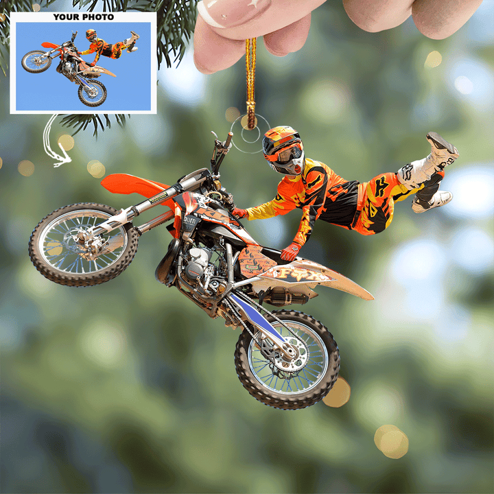 Adrenaline Rush - Personalized Photo Mica Ornament - Christmas Gift For Sports Lovers