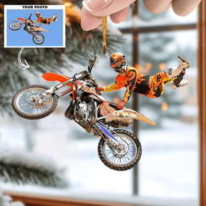 Adrenaline Rush - Personalized Photo Mica Ornament - Christmas Gift For Sports Lovers