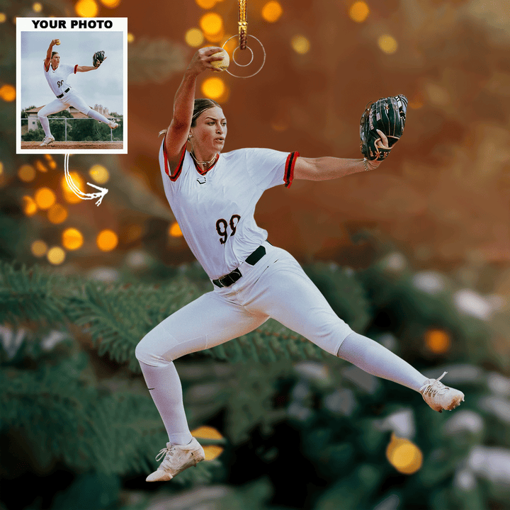 Glove & Glory - Personalized Photo Mica Ornament - Christmas Gift For Sports Lovers
