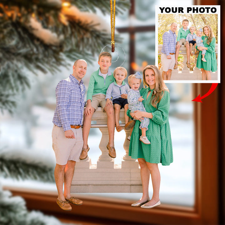 Heartfelt Joy - Personalized Photo Mica Ornament - Christmas Gift For Family Members