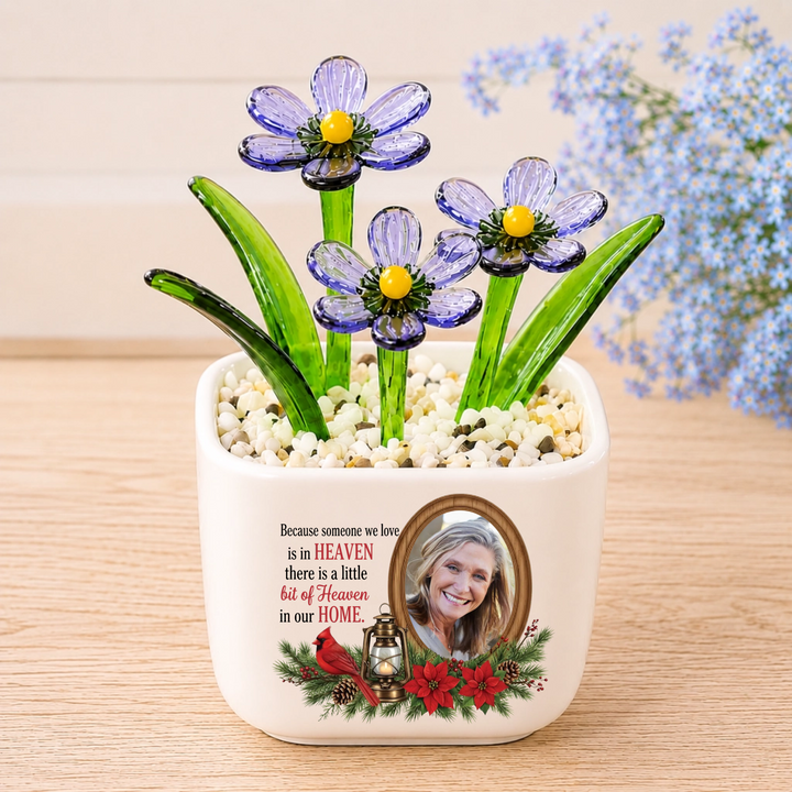 We Have A Little Bit Of Heaven In Our Home - Personalized Memorial Flower Pot - Gift for Family Members
