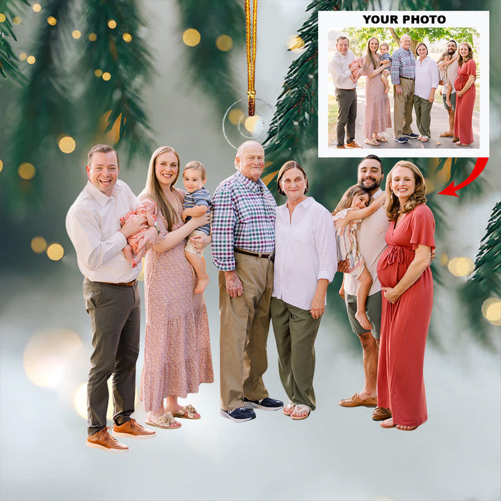 Always With You - Personalized Photo Mica Ornament - Christmas Gift For Family Members