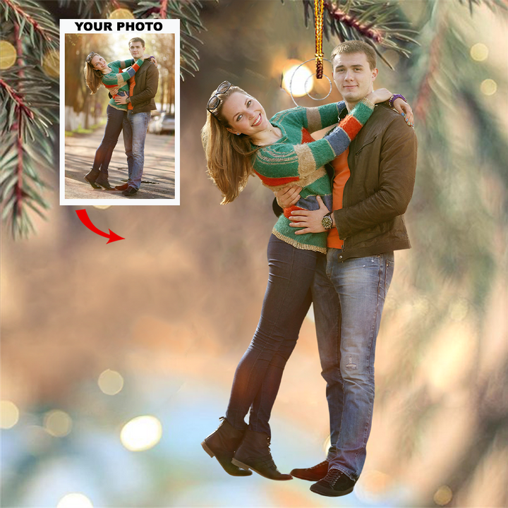 Endless Love - Personalized Photo Mica Ornament - Christmas Gift For Couple, Family Members